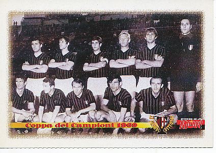 AC Mailand  1969   Fußball Mannschaft Autogrammkarte 