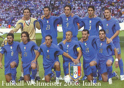 Italien   Weltmeister WM 2006   Fußball Mannschaft Autogrammkarte 