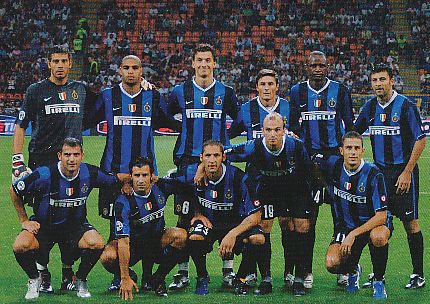 Inter Mailand  2006   Fußball Mannschaft Autogrammkarte 