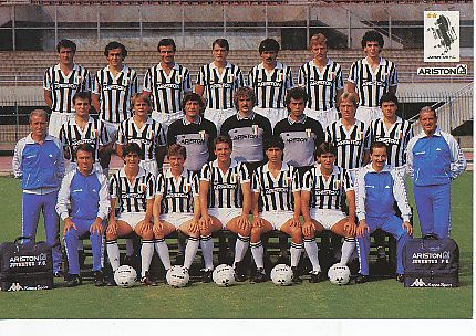 Juventus Turin  1984/85   Fußball Mannschaft Autogrammkarte 