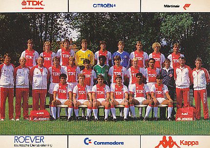 Ajax Amsterdam  1985/86  Fußball Mannschaft Autogrammkarte 