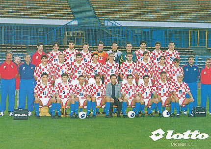 Kroatien  1998  Fußball Mannschaft Autogrammkarte 