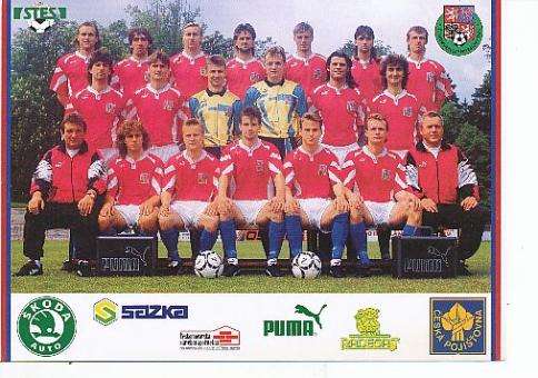 Tschechien   Fußball Mannschaft Autogrammkarte 