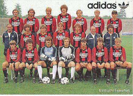 Eintracht Frankfurt  1983/84  Fußball Mannschaft Autogrammkarte 