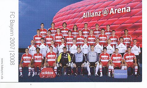 FC Bayern München   2007/2008  Fußball Mannschaft Autogrammkarte 