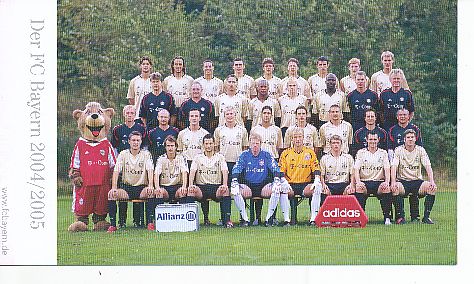 FC Bayern München   2004/2005  Fußball Mannschaft Autogrammkarte 