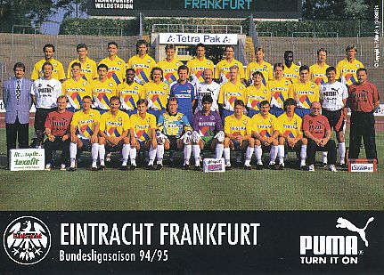 Eintracht Frankfurt  1994/95   Fußball Mannschaft Autogrammkarte 