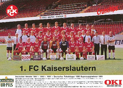 FC Kaiserslautern    Fußball Mannschaft Autogrammkarte 