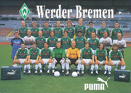 SV Werder Bremen   Fußball Mannschaft Autogrammkarte 
