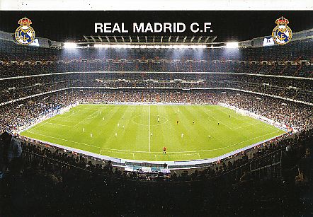 Real Madrid  Santiago Bernabeu  Stadion   Fußball  Autogrammkarte 