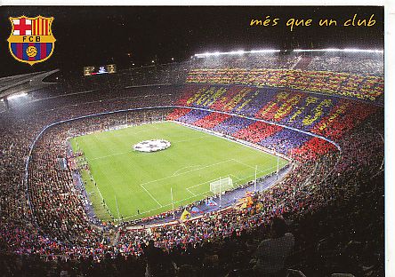 FC Barcelona  Camp Nou  Stadion  Fußball  Autogrammkarte 