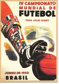 WM 1950   Fußball  Autogrammkarte  Postkarte 