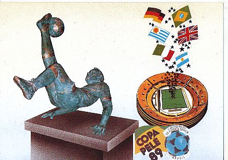 Copa Pele   1989   Fußball  Autogrammkarte  Postkarte 