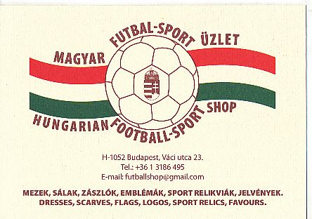 Ungarn  Fußball  Autogrammkarte 