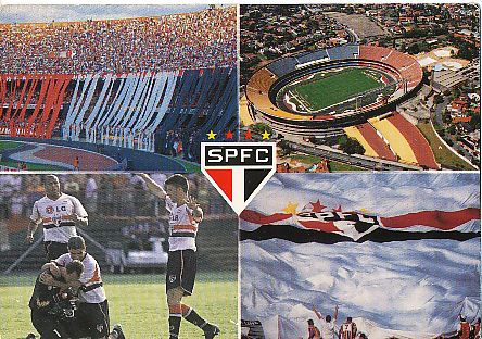 Sao Paulo Futebol Clube    Stadion  Fußball  Autogrammkarte 