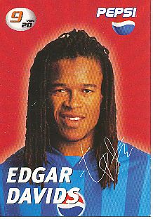 Edgar Davids  Holland  Fußball Autogrammkarte Druck signiert 