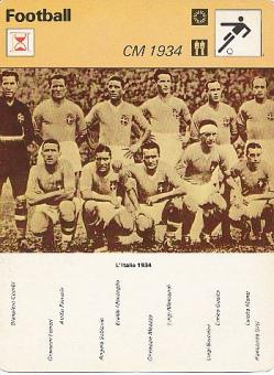 Italien  WM 1934   Fußball Autogrammkarte 