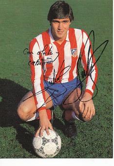 Julio Salinas  Atletico Madrid  Fußball Autogrammkarte original signiert 