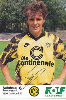 Flemming Povlsen   1992/93  BVB Borussia Dortmund  Fußball Autogrammkarte original signiert 