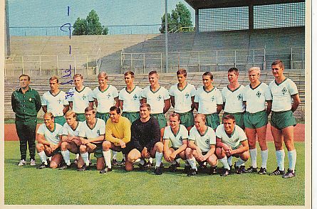 Heinz Steinmann  SV Werder Bremen  Mannschaftskarte  Fußball Autogrammkarte original signiert 