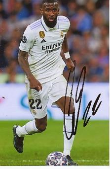 Antonio Rüdiger   Real Madrid  Fußball  Autogramm Foto  original signiert 