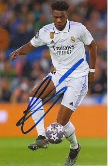 Aurelien Tchouameni   Real Madrid  Fußball  Autogramm Foto  original signiert 