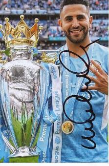 Riyad Mahrez  Manchester City  Fußball  Autogramm Foto  original signiert 