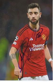 Bruno Fernandes   Manchester United  Fußball  Autogramm Foto  original signiert 