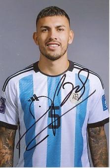 Leandro Paredes   Argentinien Weltmeister WM 2022  Fußball  Autogramm Foto  original signiert 