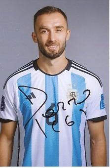 German Pezzella   Argentinien Weltmeister WM 2022  Fußball  Autogramm Foto  original signiert 