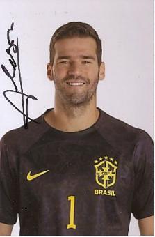 Alisson Becker Brasilien  Fußball  Autogramm Foto  original signiert 
