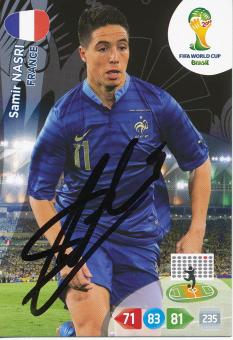 Samir Nasri  Frankreich  Panini WM 2014 Adrenalyn Card - 10737 