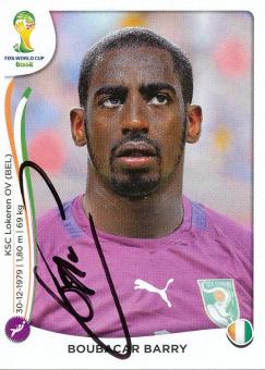 Boubacar Barry  Elfenbeinküste  Panini Sticker WM 2014 mit Unterschrift - 230049 