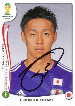 Hiroshi Kiyotake  Japan  Panini Sticker WM 2014 mit Unterschrift - 230059 