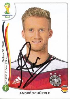 Andre Schürrle  DFB  Panini Sticker WM 2014 mit Unterschrift - 230107 