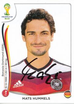 Mats Hummels  DFB  Panini Sticker WM 2014 mit Unterschrift - 230111 
