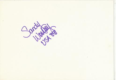 Sandy Woolsey USA Turnen Karte original signiert 