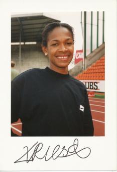 Letitia Vriesde Surinam Leichtathletik 3.WM 2001 Karte signiert 