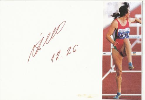 Yordanka Donkova Bulgarien Leichtathletik 1.OS 1988 Karte signiert 