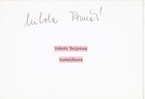 Nikola Brejchova Tschechien Leichtathletik Karte signiert 