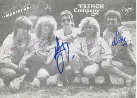 French Company Musik 12 x 17 cm Autogrammkarte signiert 
