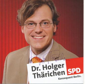 Dr.Holger Thärichen SPD Politik 14 x 14 cm Heft signiert 