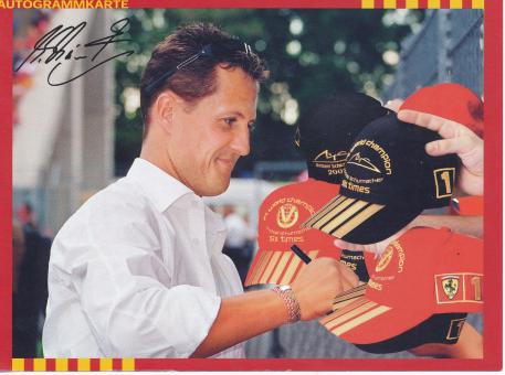 Michael Schumacher Formel 1 12 x 17 cm Autogrammkarte Druck signiert 