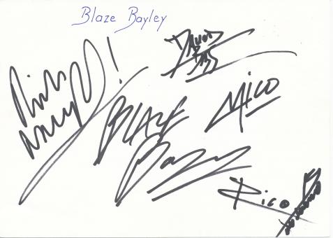 Blaze Bayley Musik Band 15 x 21 cm Blankokarte komplett signiert 