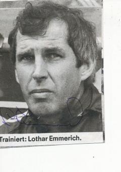 Lothar Emmerich † 2003  DFB Nationalspieler  Fußball Bild original signiert 