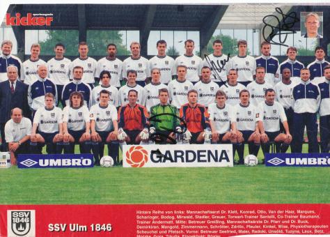 SSV Ulm 1846   1999/2000  Mannschaftsbild Fußball original signiert 