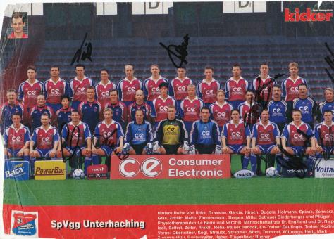 SpVgg Unterhaching  2000/2001  Mannschaftsbild Fußball original signiert 