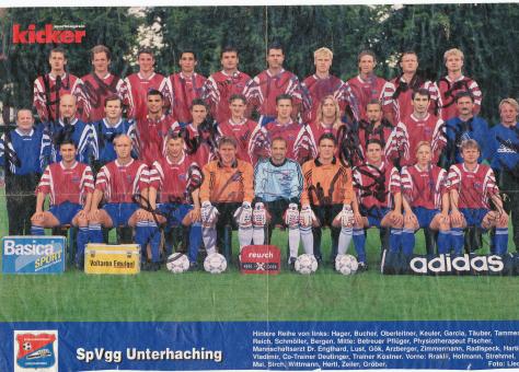 SpVgg Unterhaching  1997/1998  Mannschaftsbild Fußball original signiert 