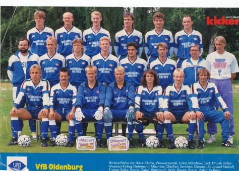 VFB Oldenburg  1992/1993  Mannschaftsbild Fußball original signiert 
