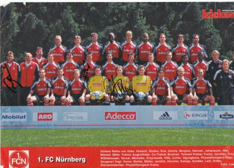 FC Nürnberg  2000/2001  Mannschaftsbild Fußball original signiert 